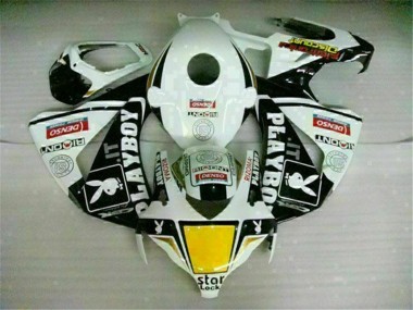 ABS Carenado Motocicleta CBR 1000 RR 2008-2011 - Blanco Negro Playboy