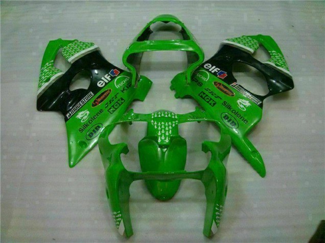 ABS Carenado Motocicleta ZX6R 2000-2002 - Verde Negro ABS Carenado Motocicleta ZX6R 2000-2002 - Verde Negro