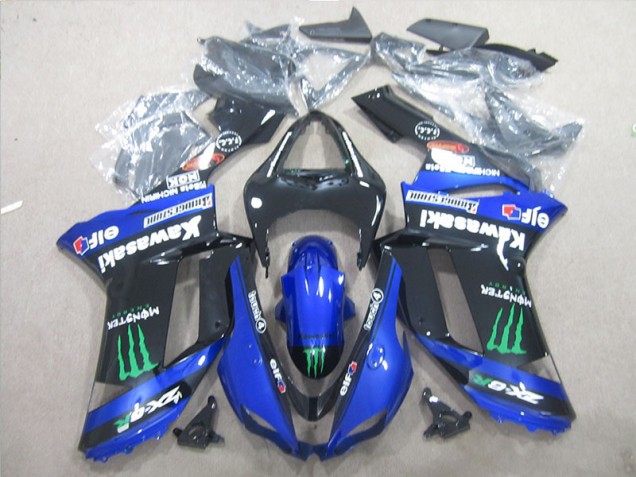 ABS Kits Carenado Moto ZX6R 2007-2008 - Negro Azul Verde Monster ABS Kits Carenado Moto ZX6R 2007-2008 - Negro Azul Verde Monster