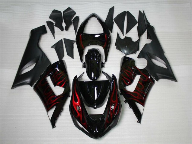 ABS Moto Plástica ZX6R 2005-2006 - Rojo Negro ABS Moto Plástica ZX6R 2005-2006 - Rojo Negro