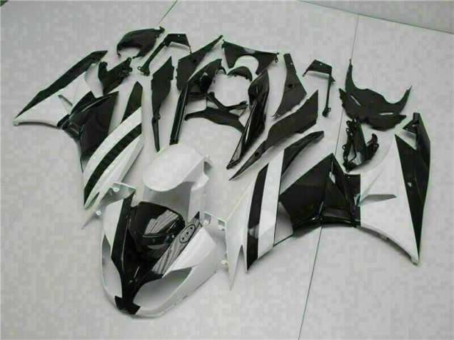 ABS Moto Plástica ZX6R 2009-2012 - Blanco Negro ABS Moto Plástica ZX6R 2009-2012 - Blanco Negro