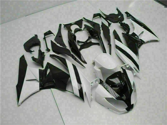 ABS Moto Plástica ZX6R 2009-2012 - Blanco Negro ABS Moto Plástica ZX6R 2009-2012 - Blanco Negro