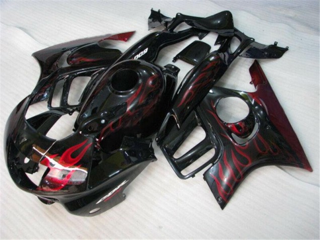 ABS Moto Plástico CBR 600 F3 1995-1998 - Negro Rojo Llama