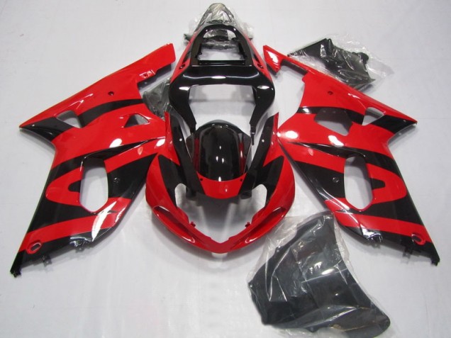 ABS Moto Plástico GSXR 750 K1 K2 K3 2001-2003 - Negro Rojo ABS Moto Plástico GSXR 750 K1 K2 K3 2001-2003 - Negro Rojo