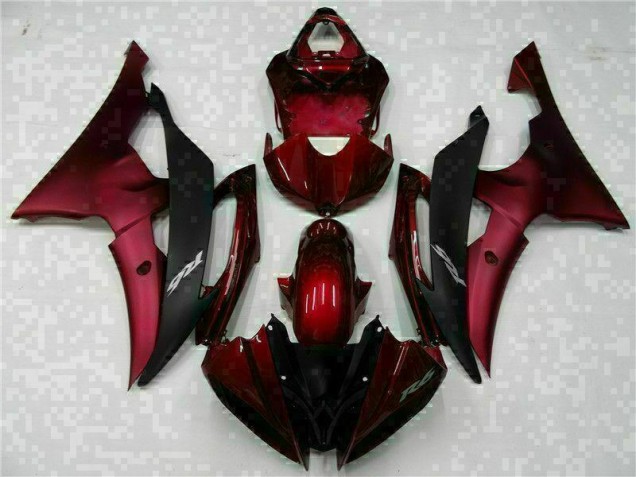 ABS Moto Plástico R6 2008-2016 - Rojo Negro