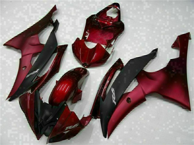 ABS Moto Plástico R6 2008-2016 - Rojo Negro
