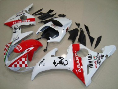 ABS Moto Plásticos R6 2003-2005 - Rojo Blanco