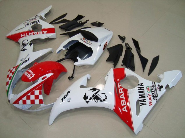 ABS Moto Plásticos R6 2003-2005 - Rojo Blanco
