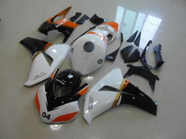 Carenado Moto CBR 1000 RR 2008-2011 - Blanco & Negro & Naranja Carrera