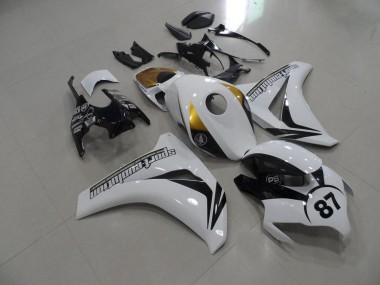 Carenado Moto CBR 1000 RR 2008-2011 - Negro y blanco y dorado