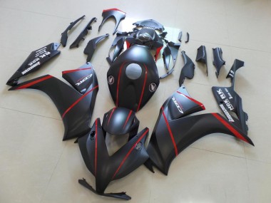 Carenado Moto CBR 1000 RR 2012-2016 - Mate Bladk con Rojo Raya