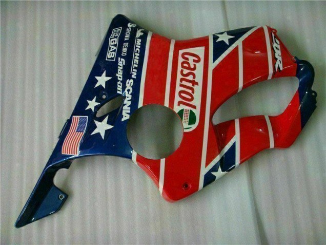 Carenado Moto CBR 600 F4i 2001-2003 - Rojo Blanco Azul Castrol Cycle World