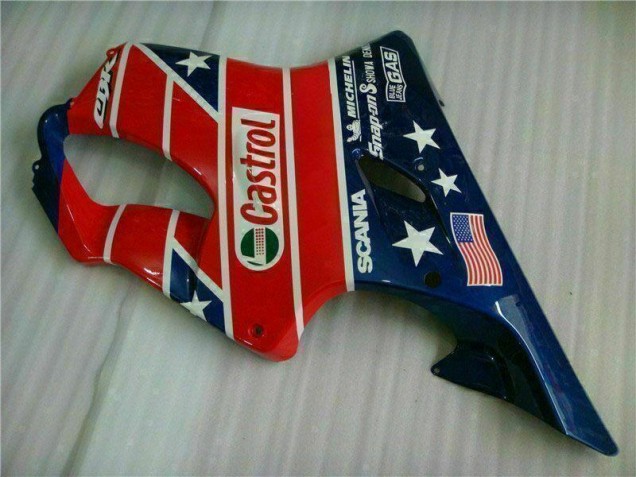Carenado Moto CBR 600 F4i 2001-2003 - Rojo Blanco Azul Castrol Cycle World