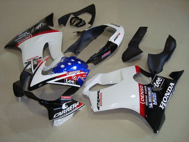 Carenado Moto CBR 600 F4i 2004-2007 - Blanco Azul DENSO HRC Carrera