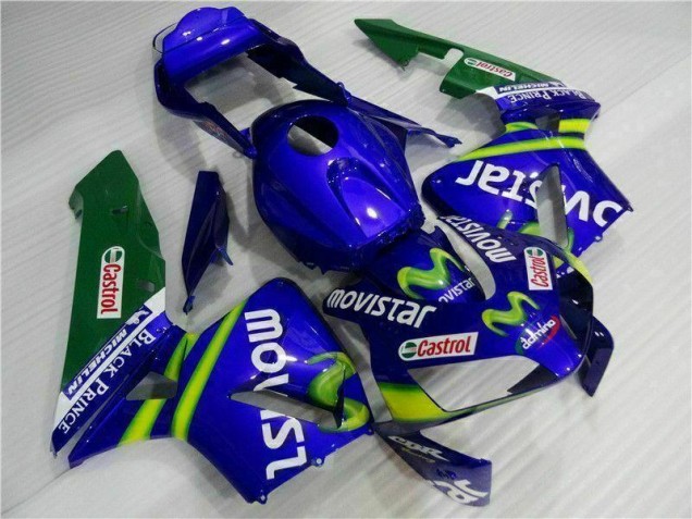 Carenado Moto CBR 600 RR 2003-2004 - Azul Verde Movistar Castrol Carenado Moto CBR 600 RR 2003-2004 - Azul Verde Movistar Castrol