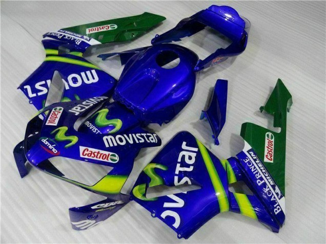 Carenado Moto CBR 600 RR 2003-2004 - Azul Verde Movistar Castrol Carenado Moto CBR 600 RR 2003-2004 - Azul Verde Movistar Castrol