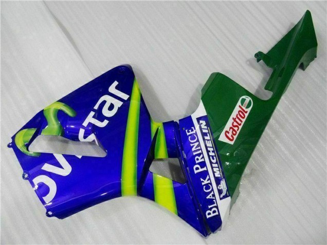 Carenado Moto CBR 600 RR 2003-2004 - Azul Verde Movistar Castrol Carenado Moto CBR 600 RR 2003-2004 - Azul Verde Movistar Castrol