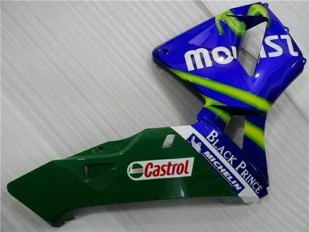 Carenado Moto CBR 600 RR 2003-2004 - Azul Verde Movistar Castrol Carenado Moto CBR 600 RR 2003-2004 - Azul Verde Movistar Castrol