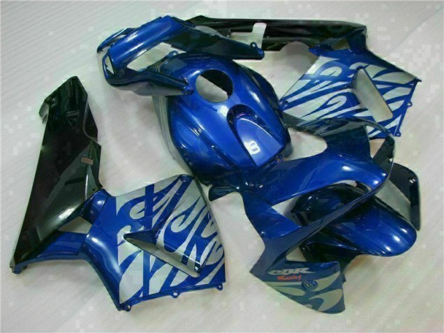 Carenado Moto CBR 600 RR 2003-2004 - Azul con Plata Llama