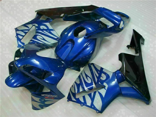 Carenado Moto CBR 600 RR 2003-2004 - Azul con Plata Llama