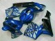 Carenado Moto CBR 600 RR 2003-2004 - Azul con Plata Llama