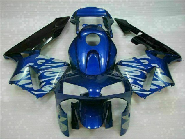 Carenado Moto CBR 600 RR 2003-2004 - Azul con Plata Llama