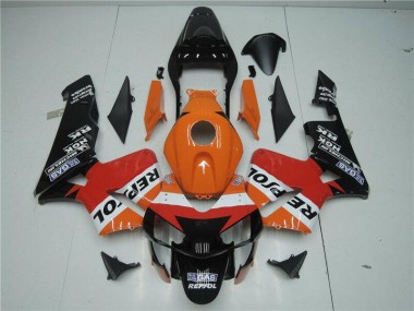 Carenado Moto CBR 600 RR 2003-2004 - Naranja Rojo Negro Repsol