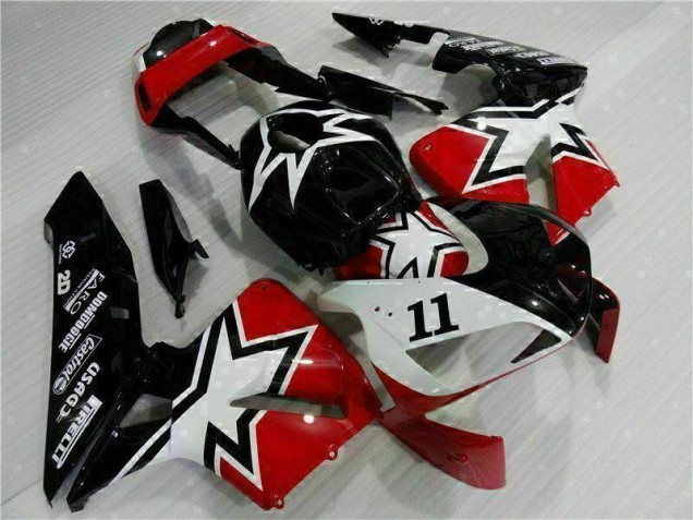 Carenado Moto CBR 600 RR 2003-2004 - Negro Blanco 11 Carenado Moto CBR 600 RR 2003-2004 - Negro Blanco 11