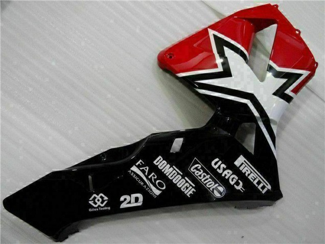 Carenado Moto CBR 600 RR 2003-2004 - Negro Blanco 11 Carenado Moto CBR 600 RR 2003-2004 - Negro Blanco 11
