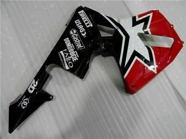 Carenado Moto CBR 600 RR 2003-2004 - Negro Blanco 11 Carenado Moto CBR 600 RR 2003-2004 - Negro Blanco 11