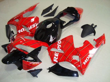 Carenado Moto CBR 600 RR 2003-2004 - Negro Hombre Araña Repsol