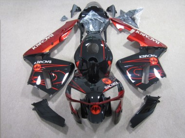 Carenado Moto CBR 600 RR 2003-2004 - Negro Rojo RACARDI