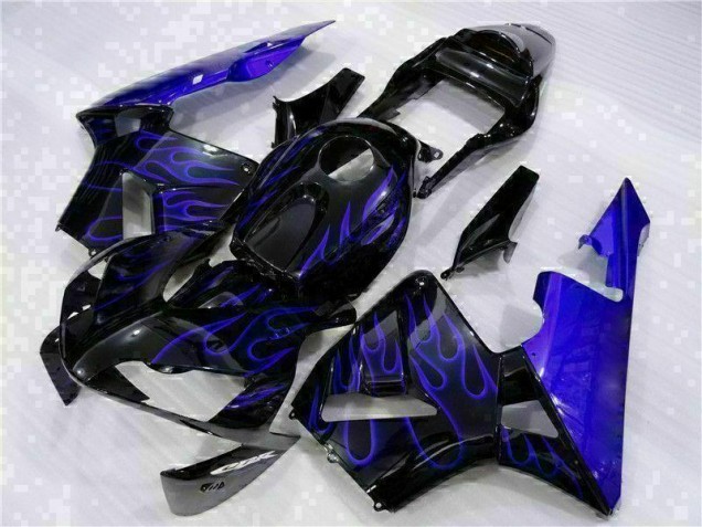 Carenado Moto CBR 600 RR 2003-2004 - Negro con Azul Llama Carenado Moto CBR 600 RR 2003-2004 - Negro con Azul Llama