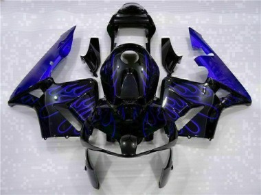 Carenado Moto CBR 600 RR 2003-2004 - Negro con Azul Llama