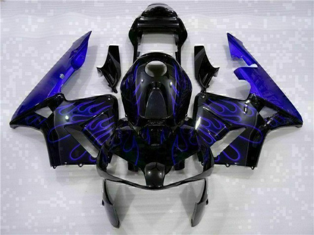 Carenado Moto CBR 600 RR 2003-2004 - Negro con Azul Llama Carenado Moto CBR 600 RR 2003-2004 - Negro con Azul Llama