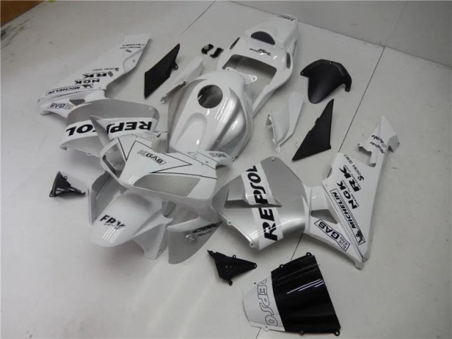Carenado Moto CBR 600 RR 2003-2004 - Plata Blanco Negro Repsol Carenado Moto CBR 600 RR 2003-2004 - Plata Blanco Negro Repsol