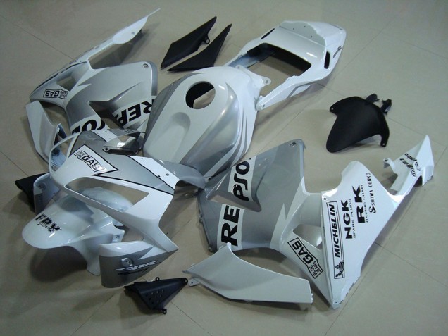 Carenado Moto CBR 600 RR 2003-2004 - Repsol Blanco Plata Carenado Moto CBR 600 RR 2003-2004 - Repsol Blanco Plata