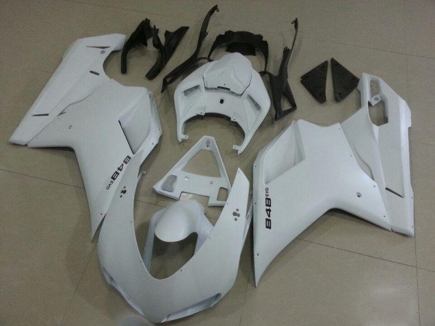 Carenado Moto Ducati 848 1098 1198 2007-2014 - Mate Blanco Carenado Moto Ducati 848 1098 1198 2007-2014 - Mate Blanco