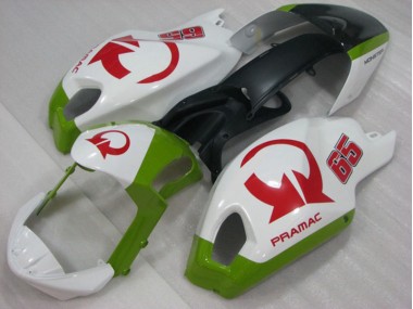 Carenado Moto Ducati Monster 696 2008-2012 - Blanco Rojo PRAMAC 65