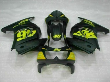 Carenado Moto EX250 2008-2012 - Negro Amarillo 46
