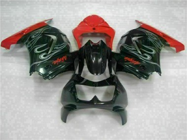 Carenado Moto EX250 2008-2012 - Negro Rojo Ninja