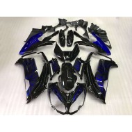 Carenado Moto EX650 2012-2016 - Llama azul negra
