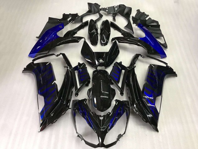 Carenado Moto EX650 2012-2016 - Llama azul negra Carenado Moto EX650 2012-2016 - Llama azul negra