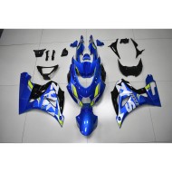 Carenado Moto GSXR 1000 2017-2023 - Azul Blanco Calcomanía