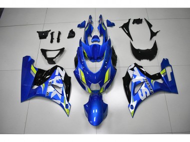 Carenado Moto GSXR 1000 2017-2023 - Azul Blanco Calcomanía