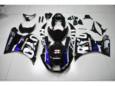 Carenado Moto GSXR 1000 2017-2023 - Negro Blanco Motul