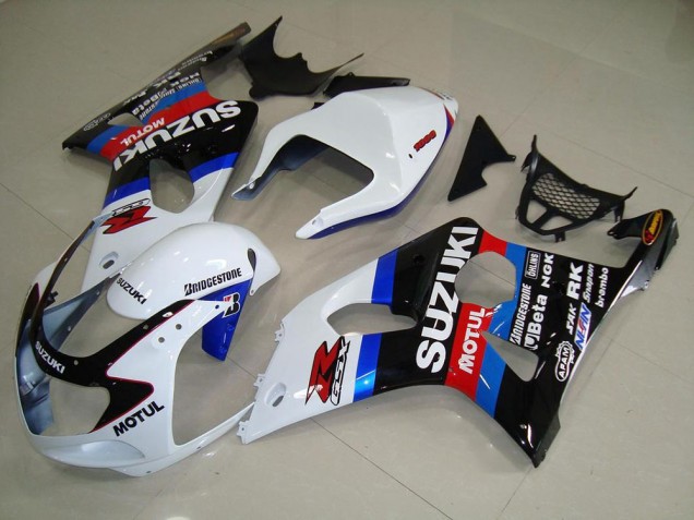 Carenado Moto GSXR 1000 K1 2000-2002 - Negro Blanco Azul Carenado Moto GSXR 1000 K1 2000-2002 - Negro Blanco Azul