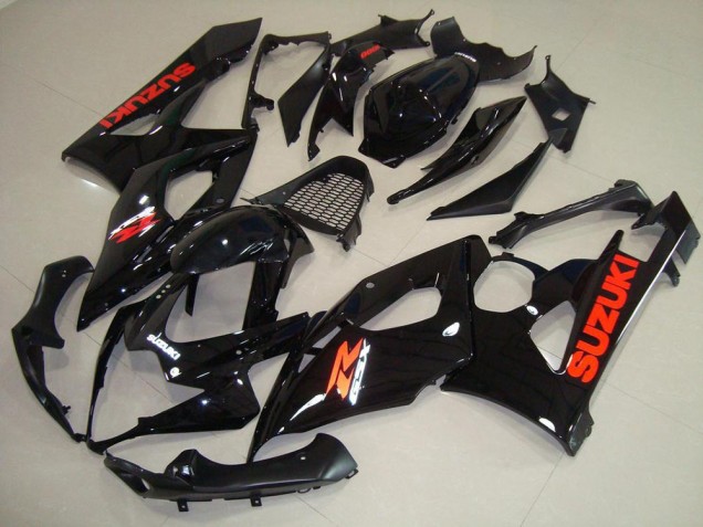Carenado Moto GSXR 1000 K5 2005-2006 - Brillante Negro Rojo Pegatinas