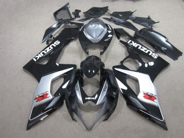Carenado Moto GSXR 1000 K5 2005-2006 - Negro Blanco Calcomanía