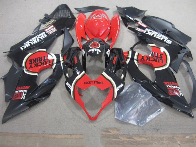 Carenado Moto GSXR 1000 K5 2005-2006 - Negro Lucky Strike Rojo Motul Carenado Moto GSXR 1000 K5 2005-2006 - Negro Lucky Strike Rojo Motul